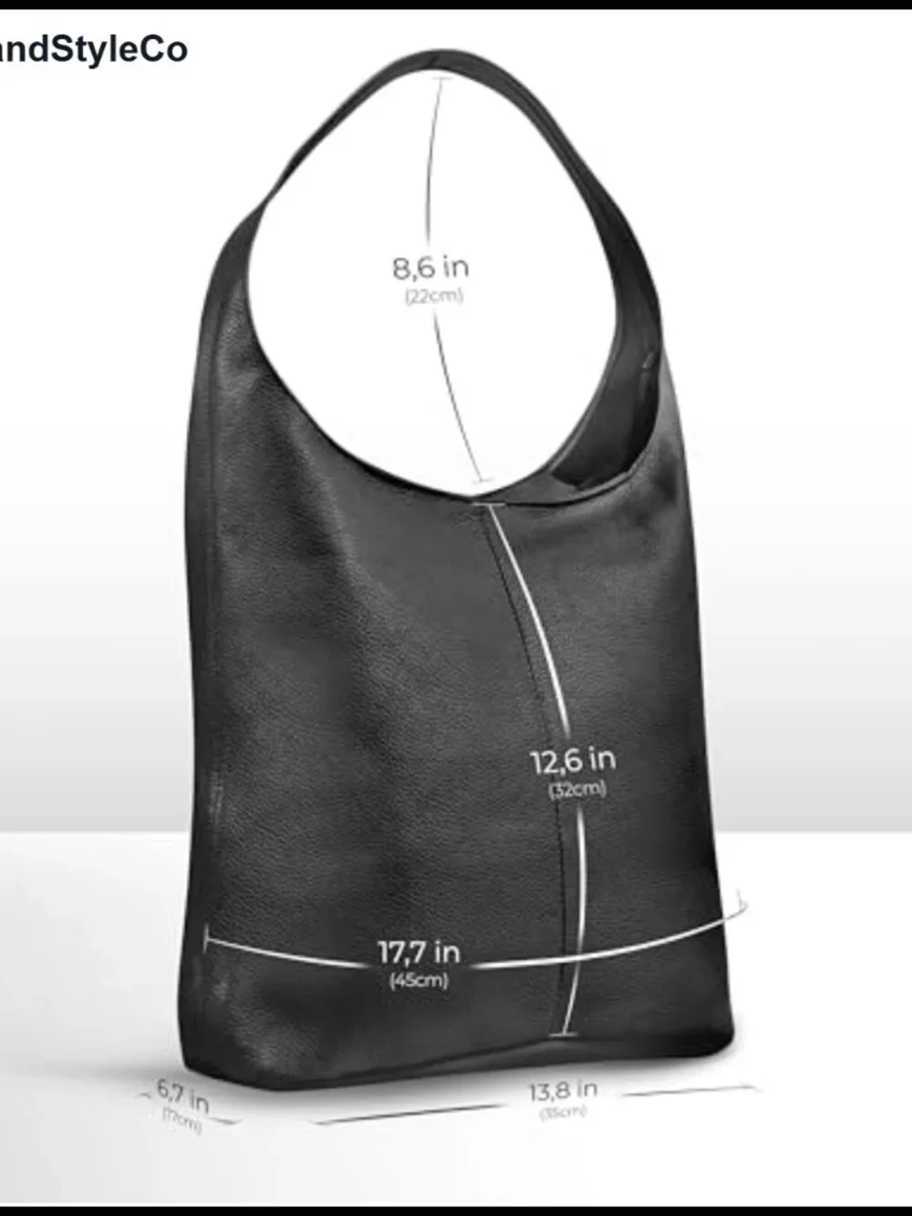 Genuine Leather Hobo Bag for Women Large Soft Slouchy Tote Shoulder Handbag